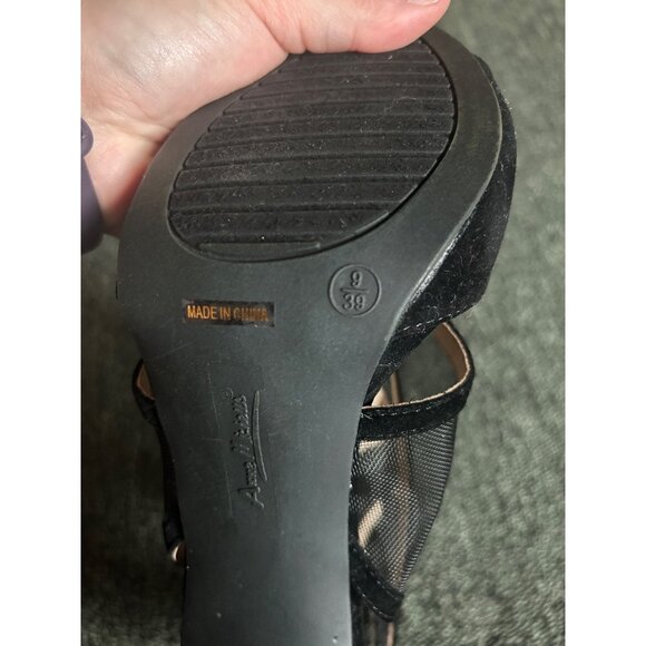 NIB Anne Michelle Black Open Toe Heels - Picture 9 of 9